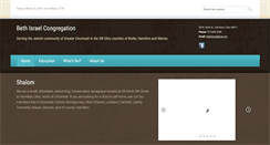 Desktop Screenshot of bethisraelcongregation.net