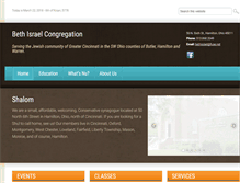 Tablet Screenshot of bethisraelcongregation.net